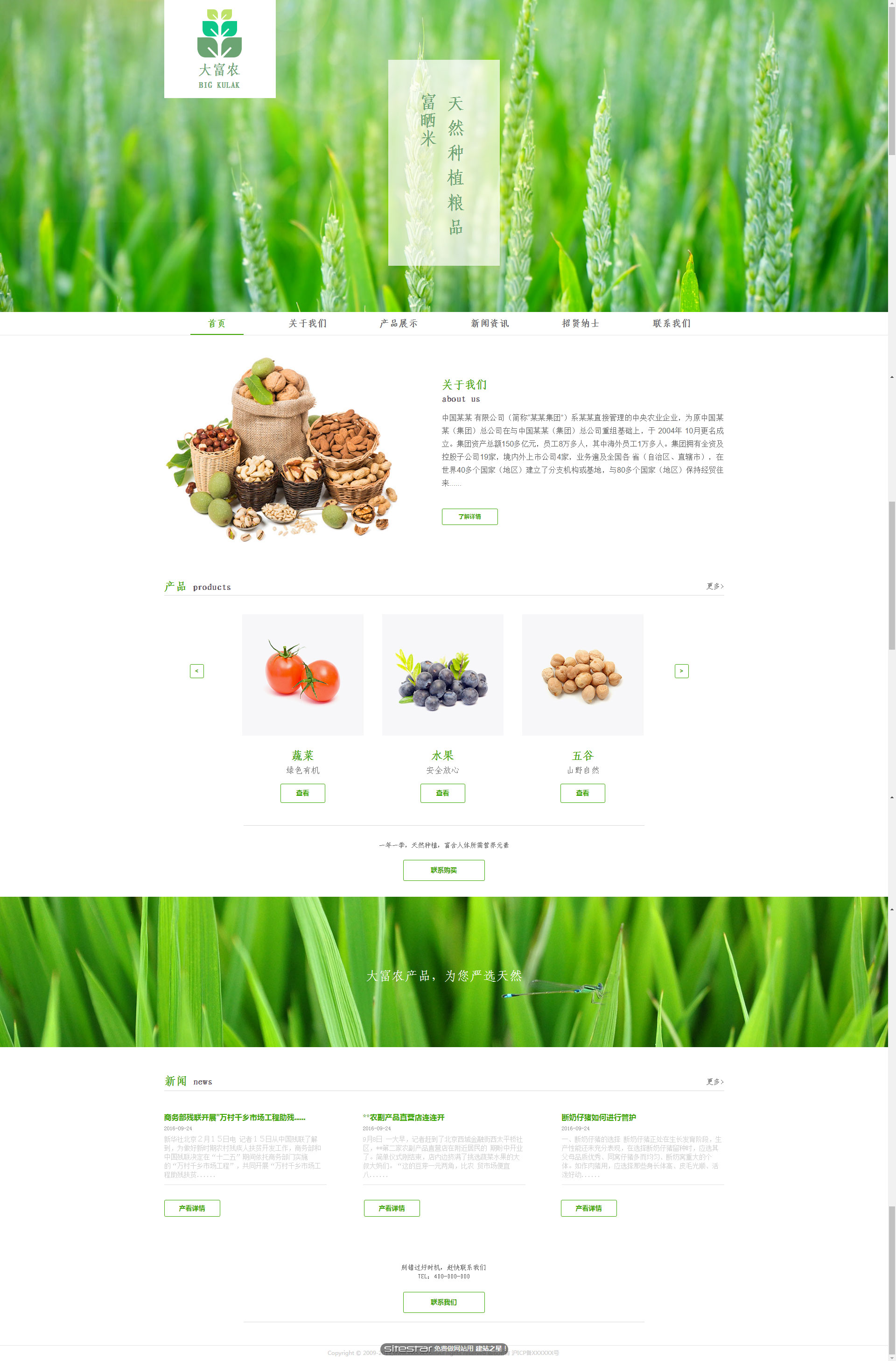 企业网站精美模板-agriculture-60