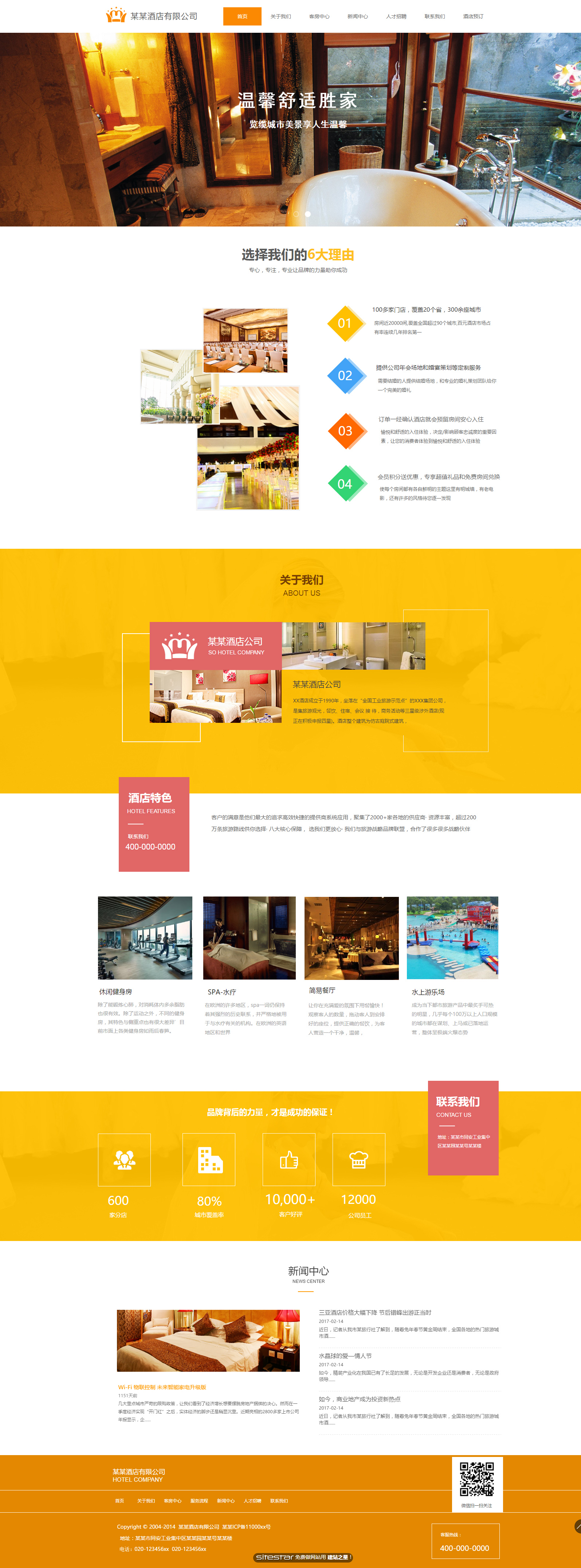 企业网站精美模板-hotels-230