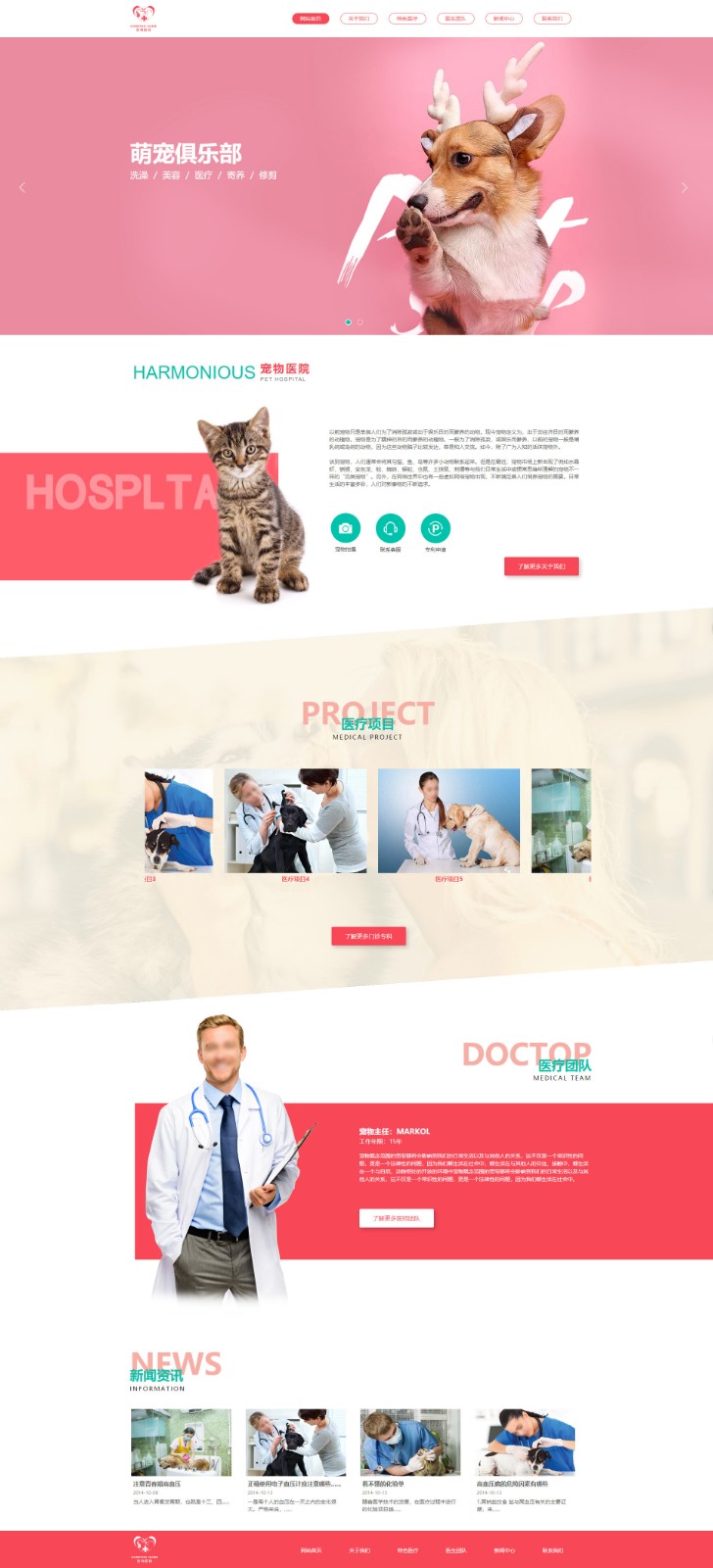 企业网站精美模板-pets-1041687