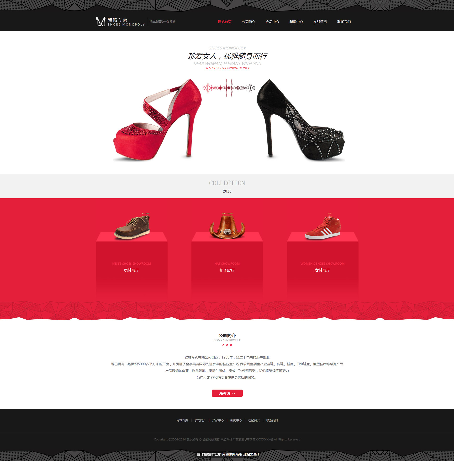 企业网站精美模板-shoes-110